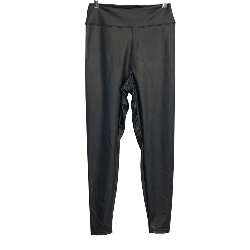 Aerie OFFLINE Real Luxe Leggings Faux Leather‎ High Rise Black Large L